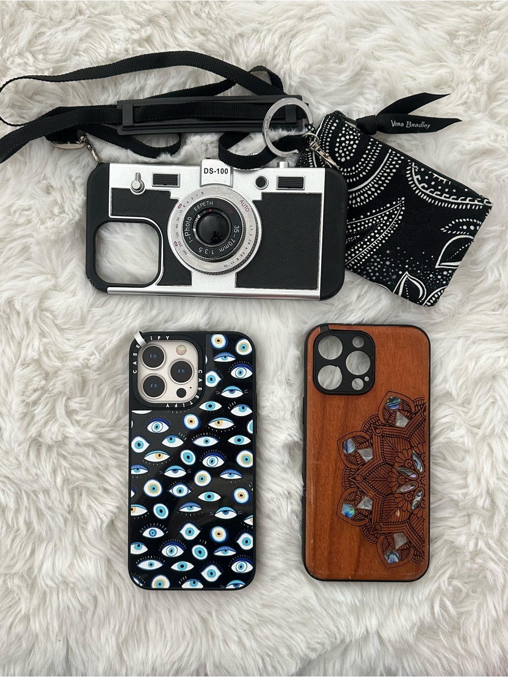 Casetify Evil Eye, Emily in Paris Camera, Mandala MOP iPhone 14 Pro Max Case Lot